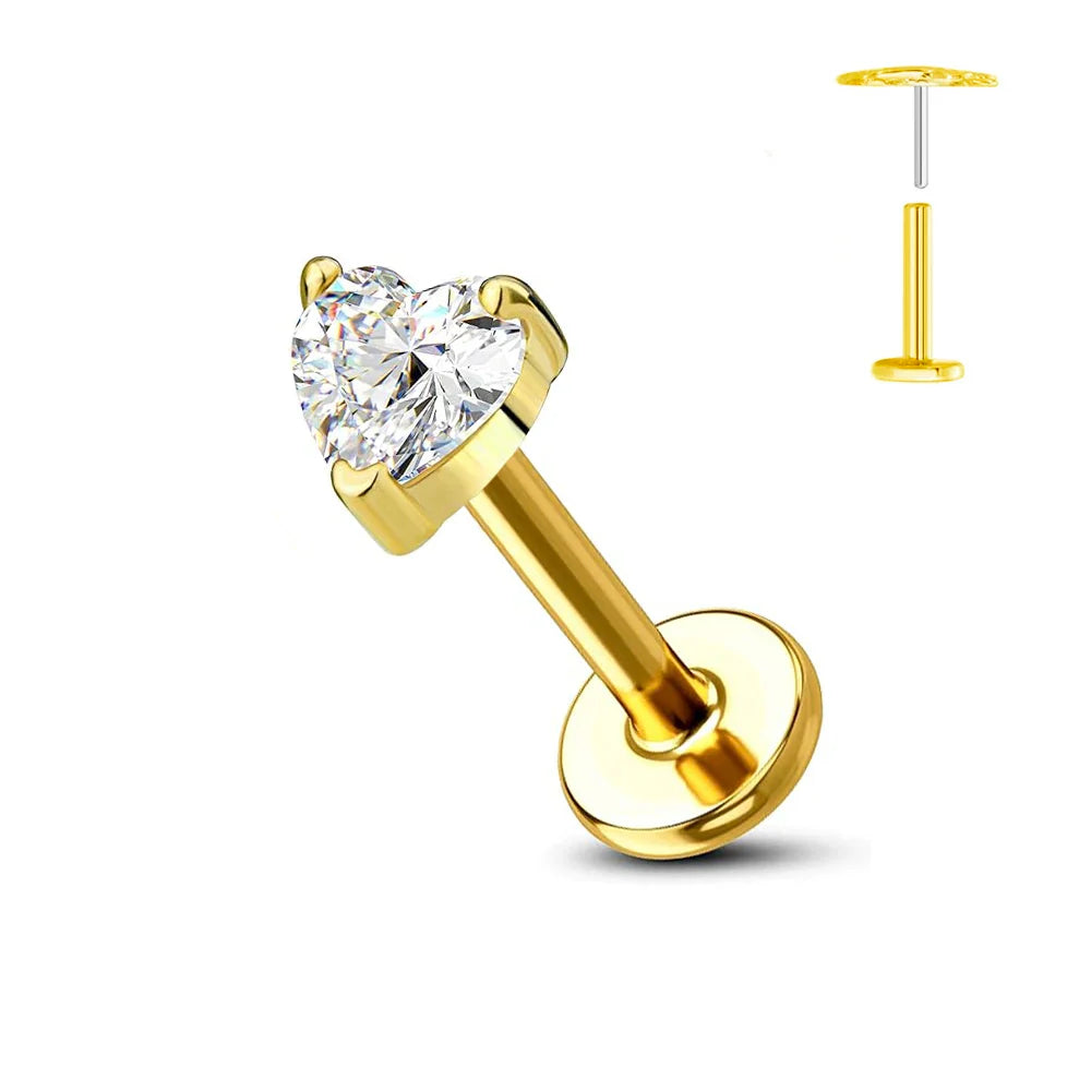 Titanium Flower Stud Piercing Earring for Sensitive Skin