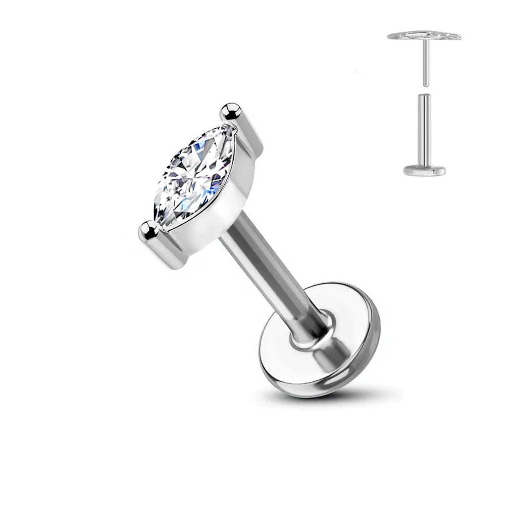 Titanium Flower Stud Piercing Earring for Sensitive Skin