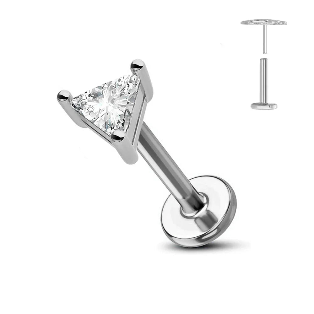 Titanium Flower Stud Piercing Earring for Sensitive Skin