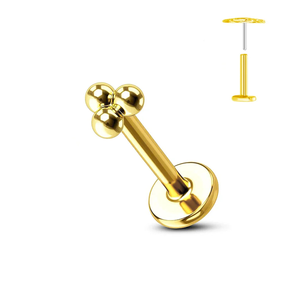 Titanium Flower Stud Piercing Earring for Sensitive Skin