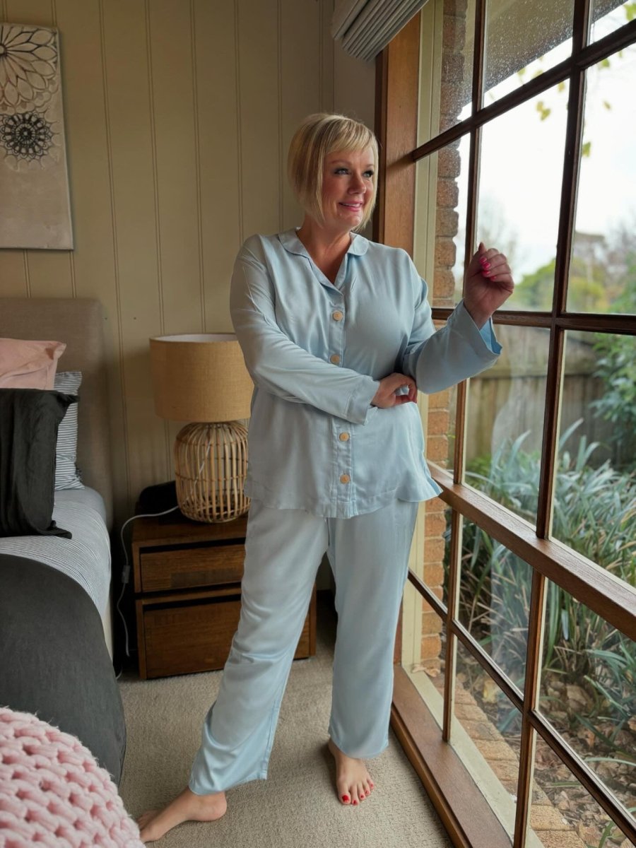 Bamboo Pyjama - Classic Set in Baby Blue
